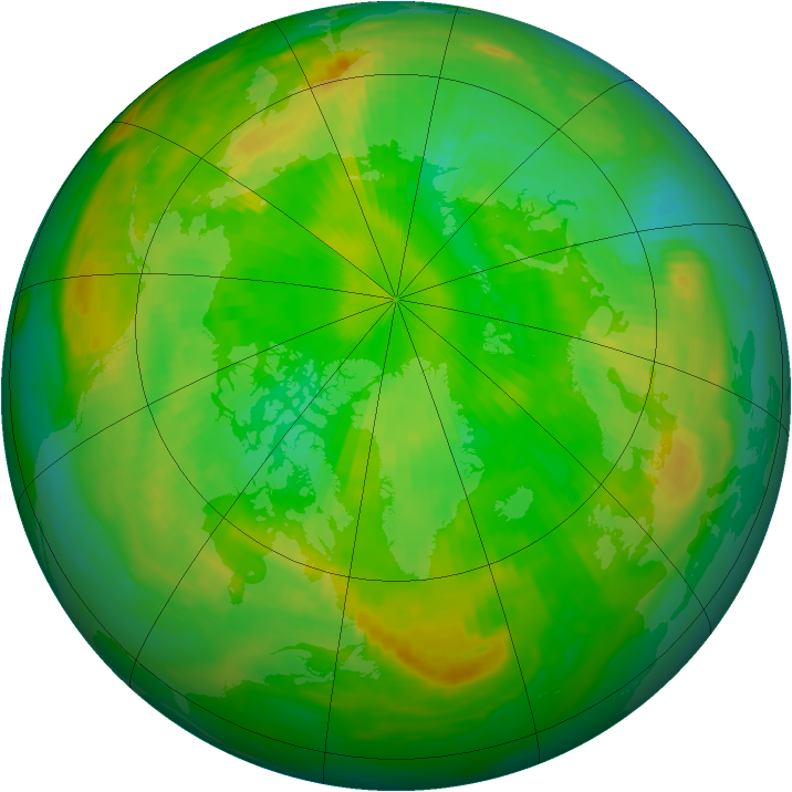 Arctic ozone map for 03 July 1984